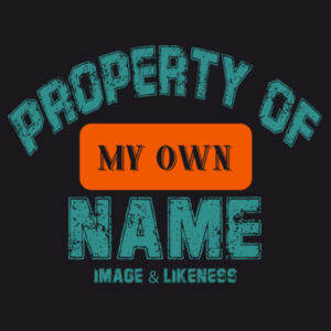 PROPERTY OF MY OWN NAME IMAGE AND LIKENESS Design